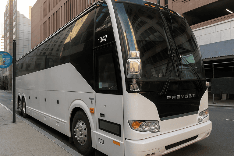 a Charter Bus Rental Pleasantville coach bus
