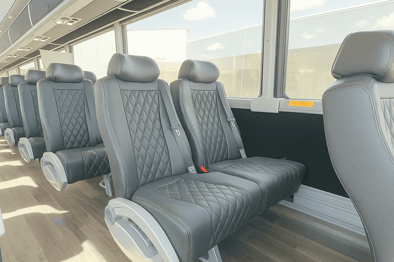 interior of Charter Bus Rental Pleasantville charter bus